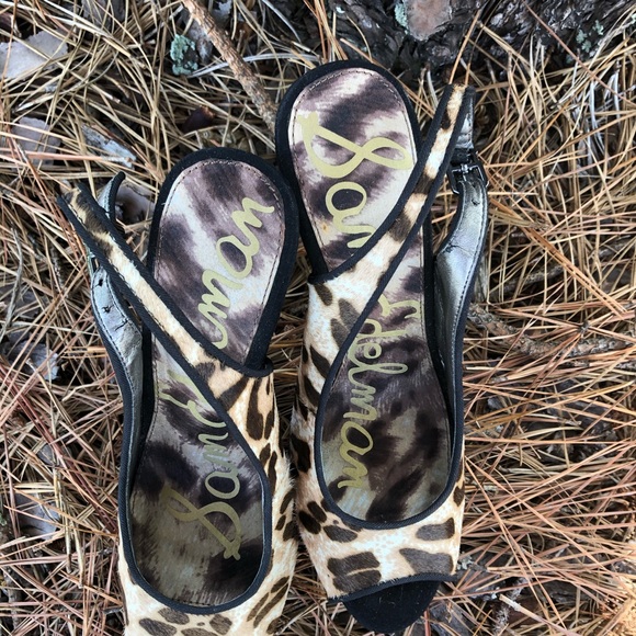 Sam Edelman animal print calf hair heels size 6M - Picture 3 of 11